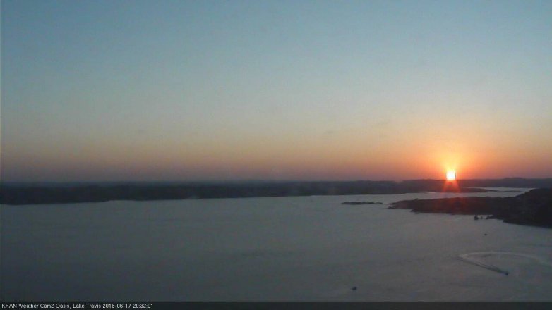 Lake Travis webcam, June 17, 2016 7:35 PM CT