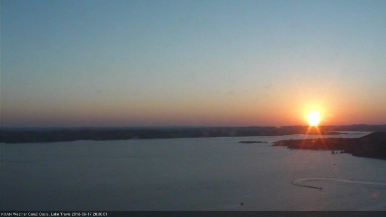 Lake Travis webcam, June 17, 2016 7:55 PM CT
