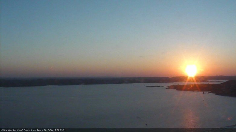 Lake Travis webcam, June 17, 2016 8:00 PM CT