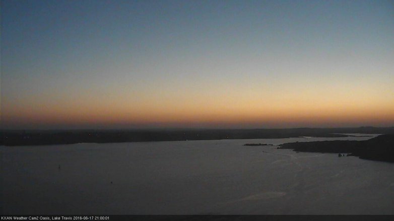 Lake Travis webcam, June 17, 2016 8:05 PM CT