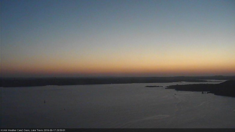 Lake Travis webcam, June 17, 2016 8:25 PM CT