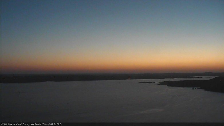 Lake Travis webcam, June 17, 2016 8:30 PM CT