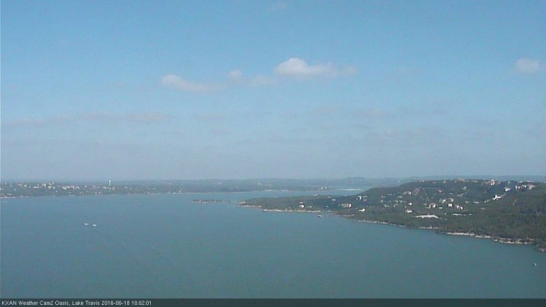 Lake Travis webcam, June 18, 2016 9:10 AM CT