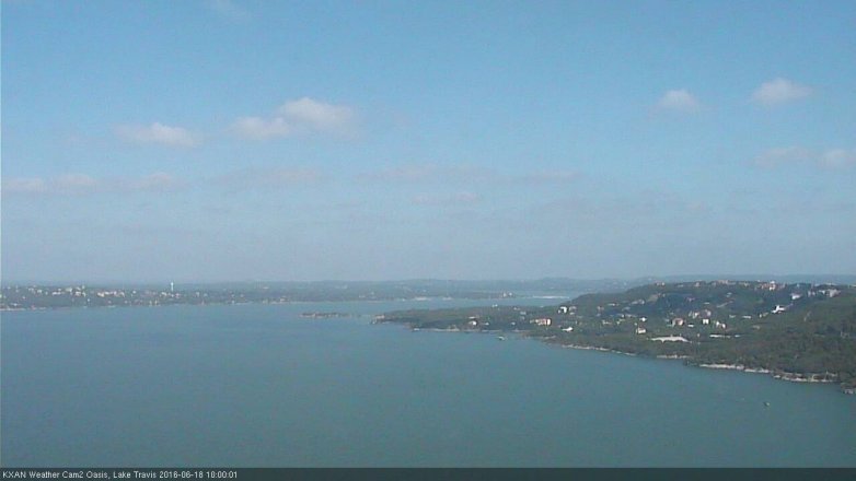 Lake Travis webcam, June 18, 2016 9:25 AM CT