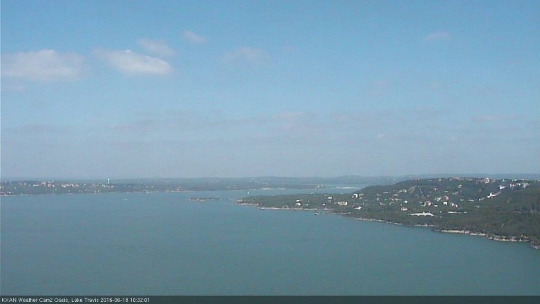 Lake Travis webcam, June 18, 2016 9:45 AM CT