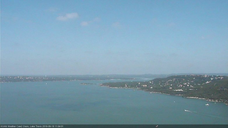 Lake Travis webcam, June 18, 2016 10:10 AM CT