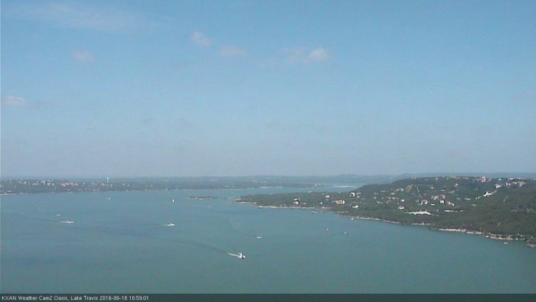 Lake Travis webcam, June 18, 2016 10:15 AM CT