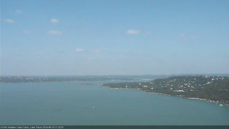 Lake Travis webcam, June 18, 2016 10:50 AM CT