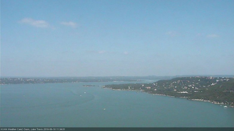 Lake Travis webcam, June 18, 2016 11:00 AM CT