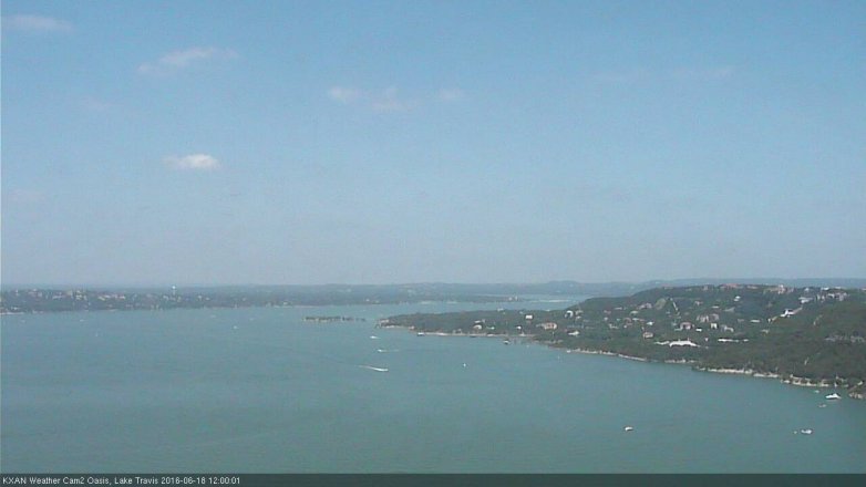 Lake Travis webcam, June 18, 2016 11:10 AM CT