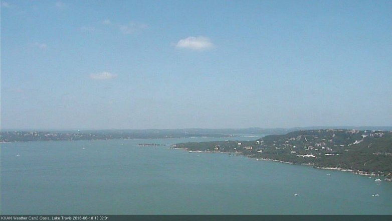 Lake Travis webcam, June 18, 2016 11:15 AM CT