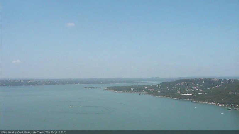 Lake Travis webcam, June 18, 2016 11:45 AM CT