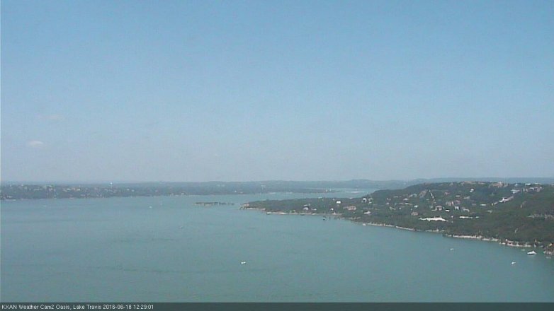 Lake Travis webcam, June 18, 2016 11:50 AM CT