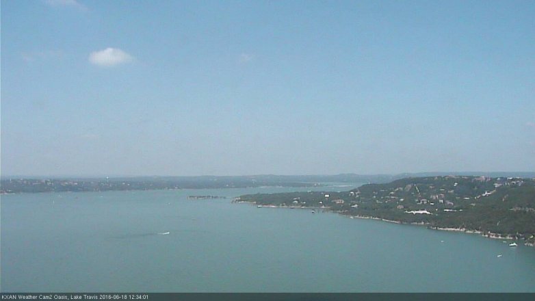Lake Travis webcam, June 18, 2016 12:05 PM CT