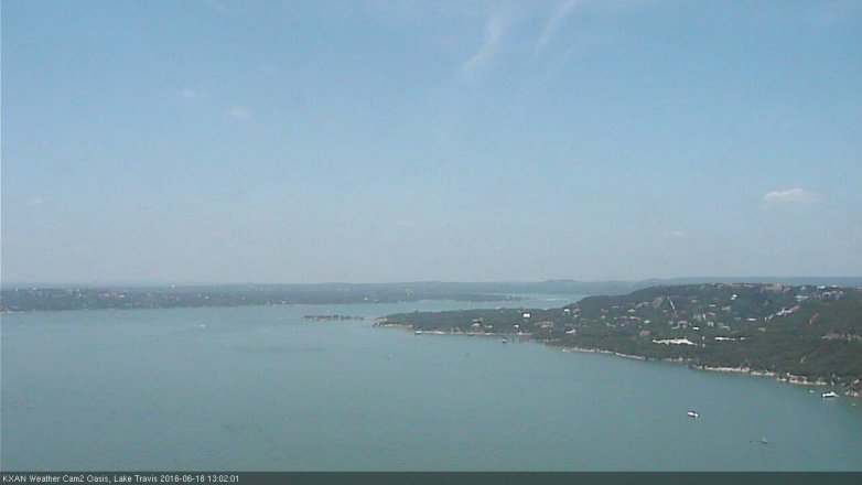 Lake Travis webcam, June 18, 2016 12:15 PM CT