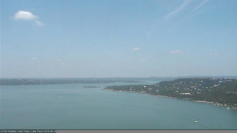 Lake Travis webcam, June 18, 2016 12:30 PM CT