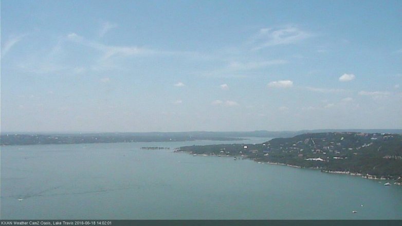 Lake Travis webcam, June 18, 2016 1:15 PM CT