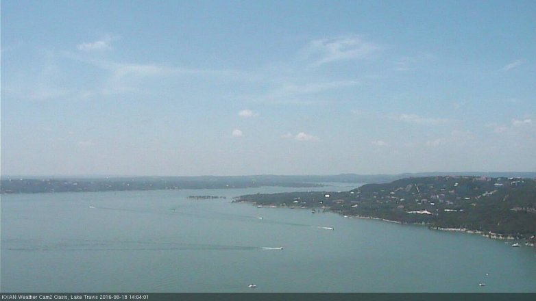 Lake Travis webcam, June 18, 2016 1:25 PM CT