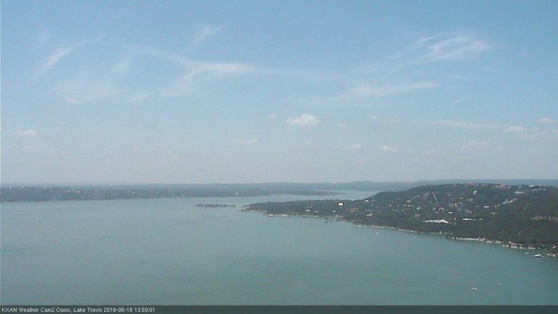 Lake Travis webcam, June 18, 2016 1:30 PM CT