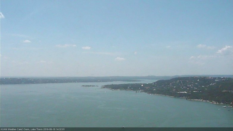 Lake Travis webcam, June 18, 2016 1:50 PM CT