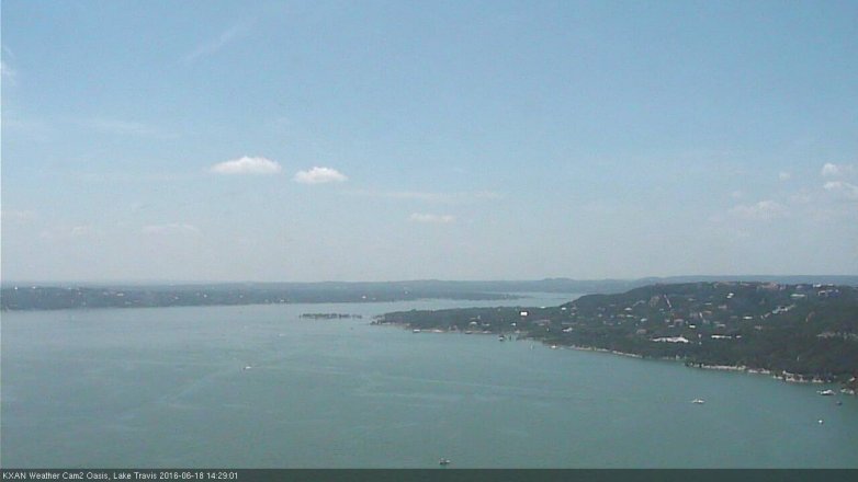 Lake Travis webcam, June 18, 2016 1:55 PM CT