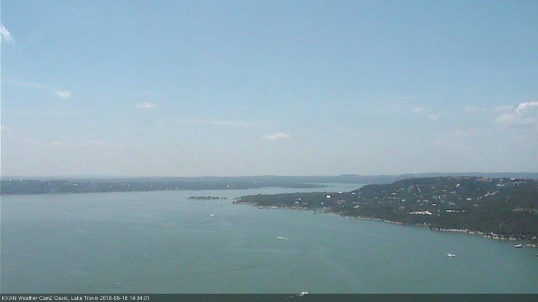 Lake Travis webcam, June 18, 2016 2:05 PM CT