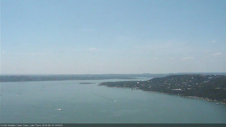 Lake Travis webcam, June 18, 2016 2:10 PM CT
