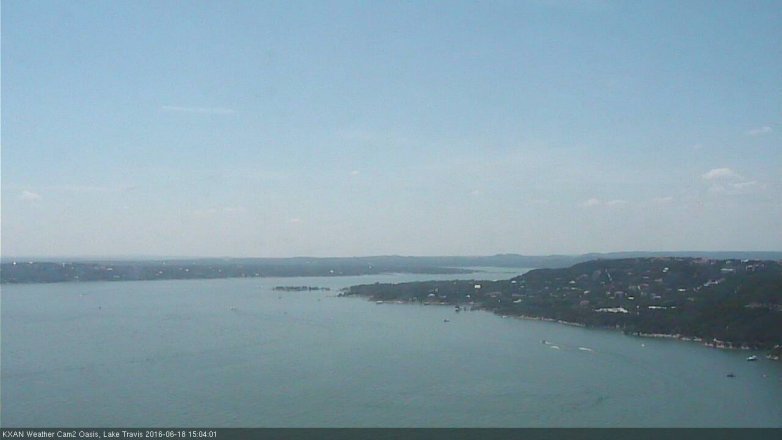 Lake Travis webcam, June 18, 2016 2:30 PM CT