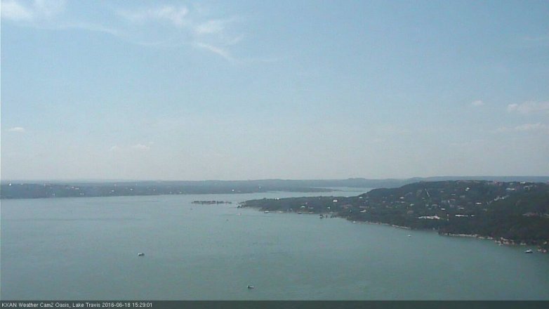 Lake Travis webcam, June 18, 2016 2:40 PM CT