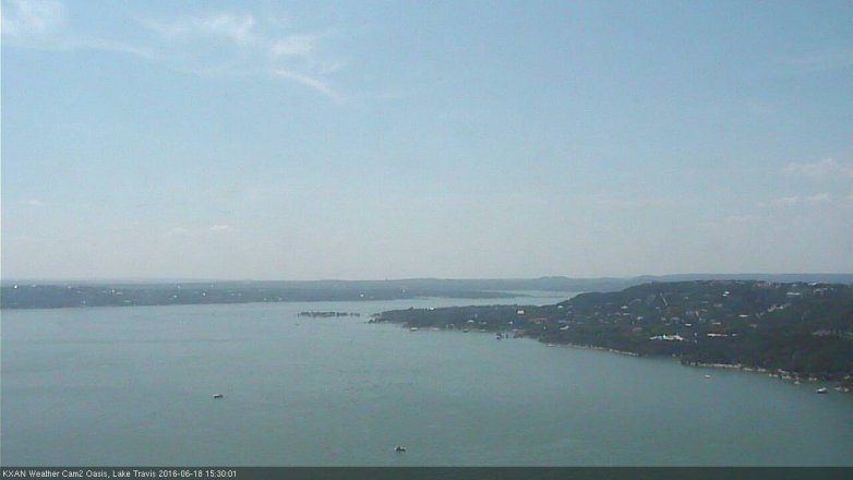 Lake Travis webcam, June 18, 2016 2:55 PM CT