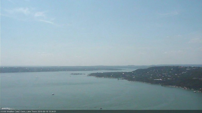Lake Travis webcam, June 18, 2016 3:05 PM CT