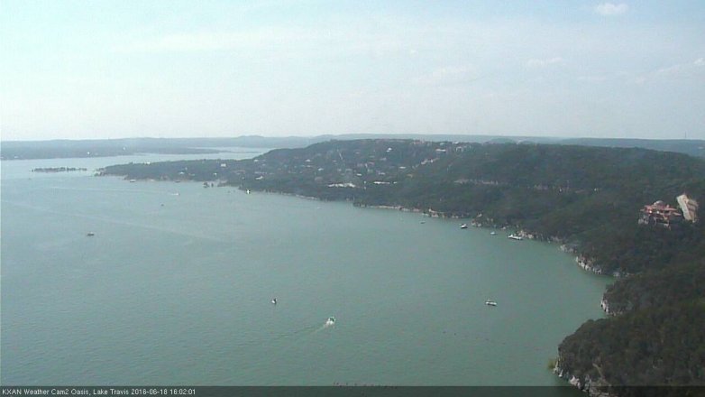 Lake Travis webcam, June 18, 2016 3:10 PM CT