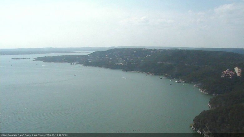 Lake Travis webcam, June 18, 2016 3:40 PM CT