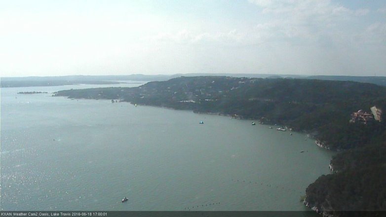 Lake Travis webcam, June 18, 2016 4:30 PM CT