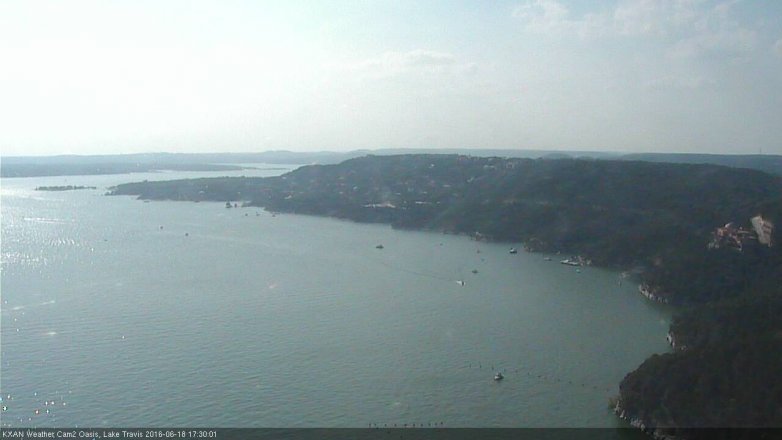 Lake Travis webcam, June 18, 2016 4:55 PM CT