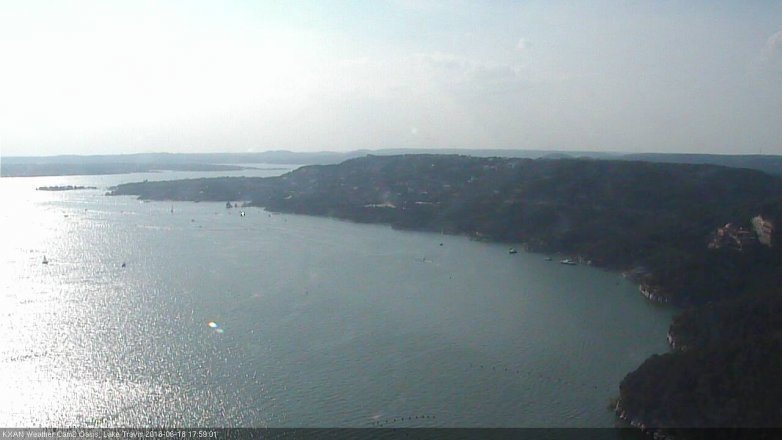 Lake Travis webcam, June 18, 2016 5:25 PM CT