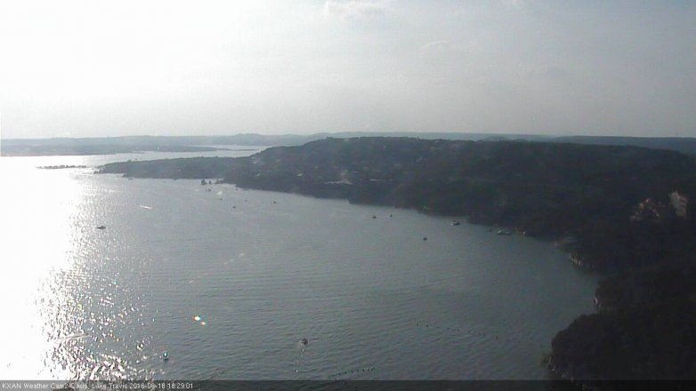 Lake Travis webcam, June 18, 2016 5:45 PM CT