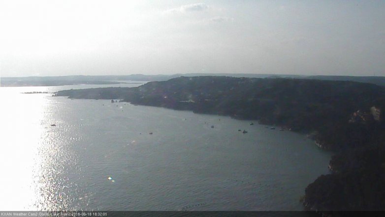 Lake Travis webcam, June 18, 2016 5:50 PM CT