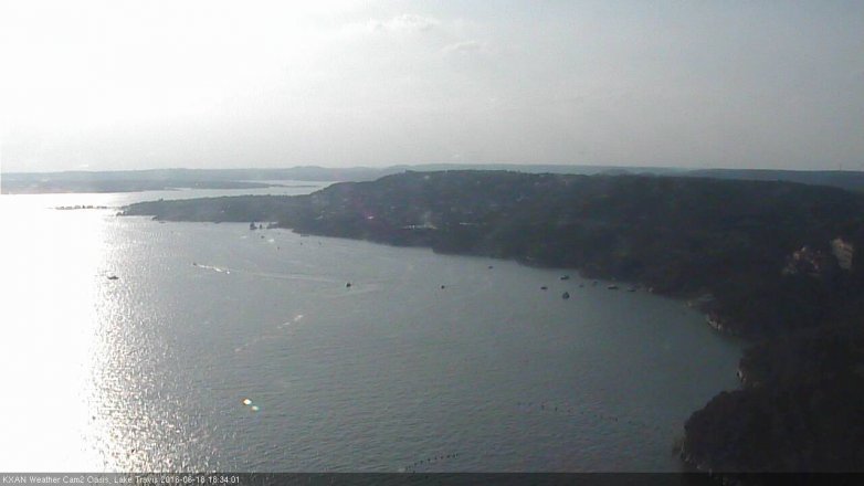 Lake Travis webcam, June 18, 2016 5:55 PM CT
