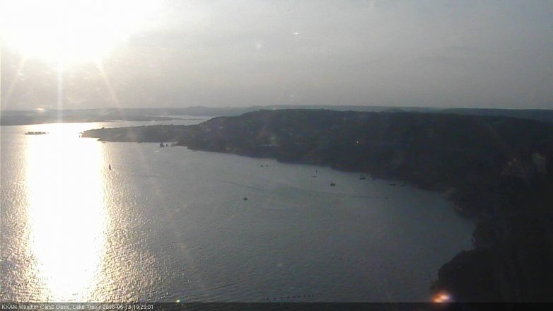 Lake Travis webcam, June 18, 2016 6:55 PM CT