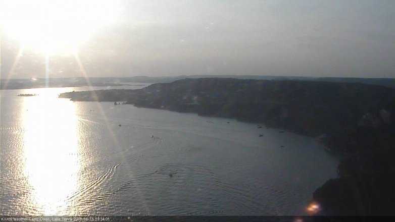 Lake Travis webcam, June 18, 2016 7:00 PM CT