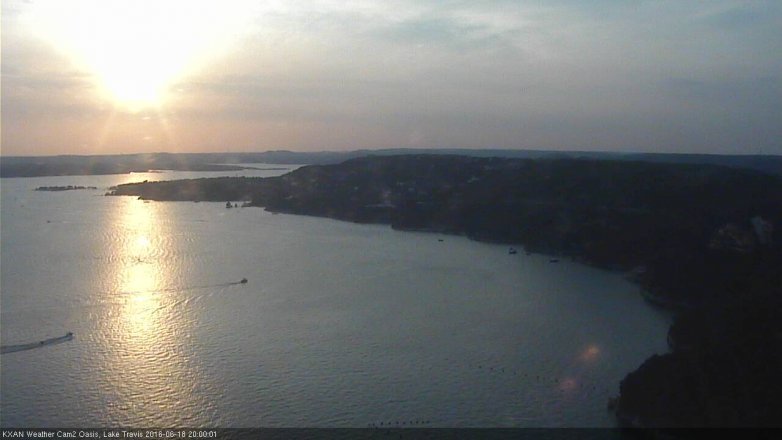 Lake Travis webcam, June 18, 2016 7:30 PM CT
