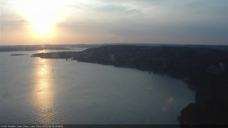 Lake Travis webcam, June 18, 2016 7:35 PM CT
