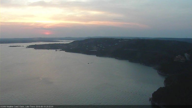 Lake Travis webcam, June 18, 2016 8:00 PM CT