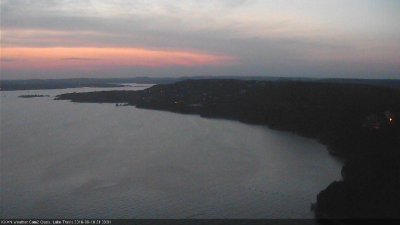 Lake Travis webcam, June 18, 2016 8:10 PM CT