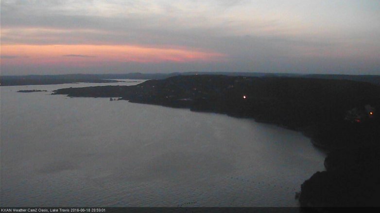 Lake Travis webcam, June 18, 2016 8:15 PM CT