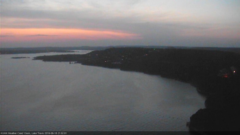 Lake Travis webcam, June 18, 2016 8:30 PM CT