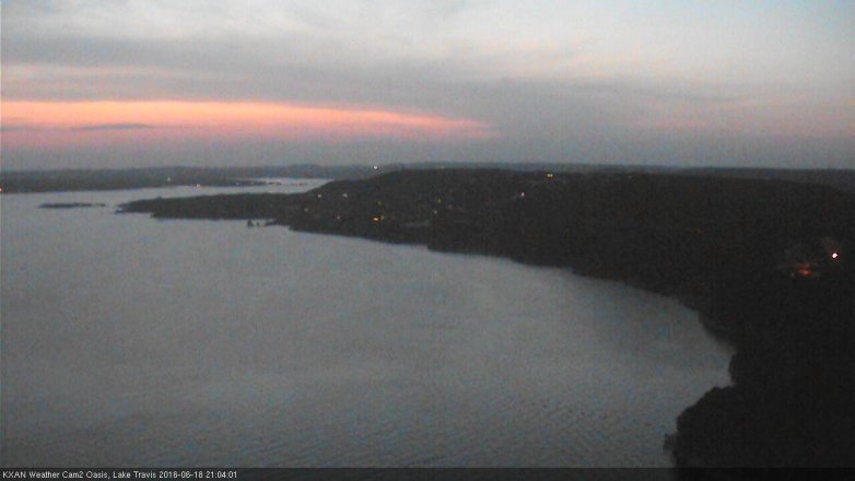 Lake Travis webcam, June 18, 2016 8:35 PM CT
