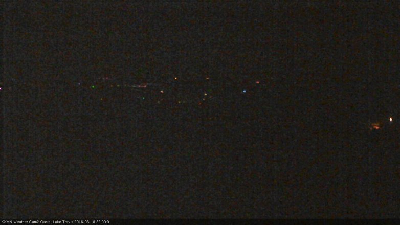 Lake Travis webcam, June 18, 2016 9:15 PM CT