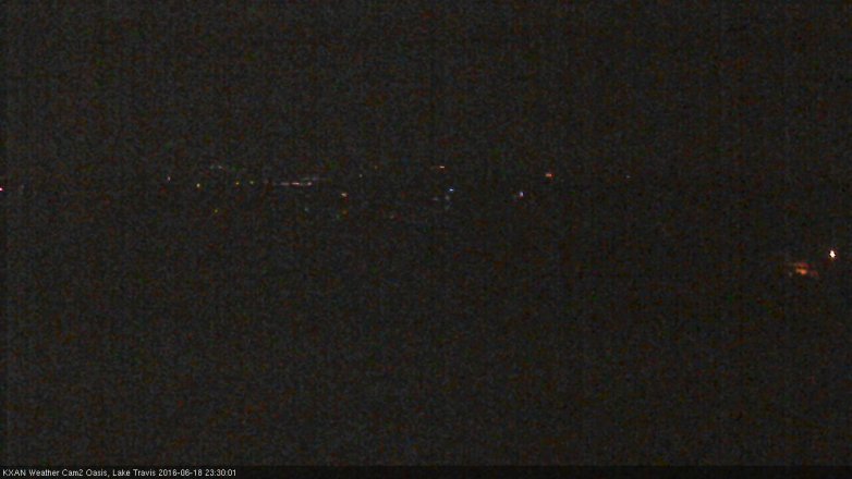 Lake Travis webcam, June 18, 2016 11:00 PM CT